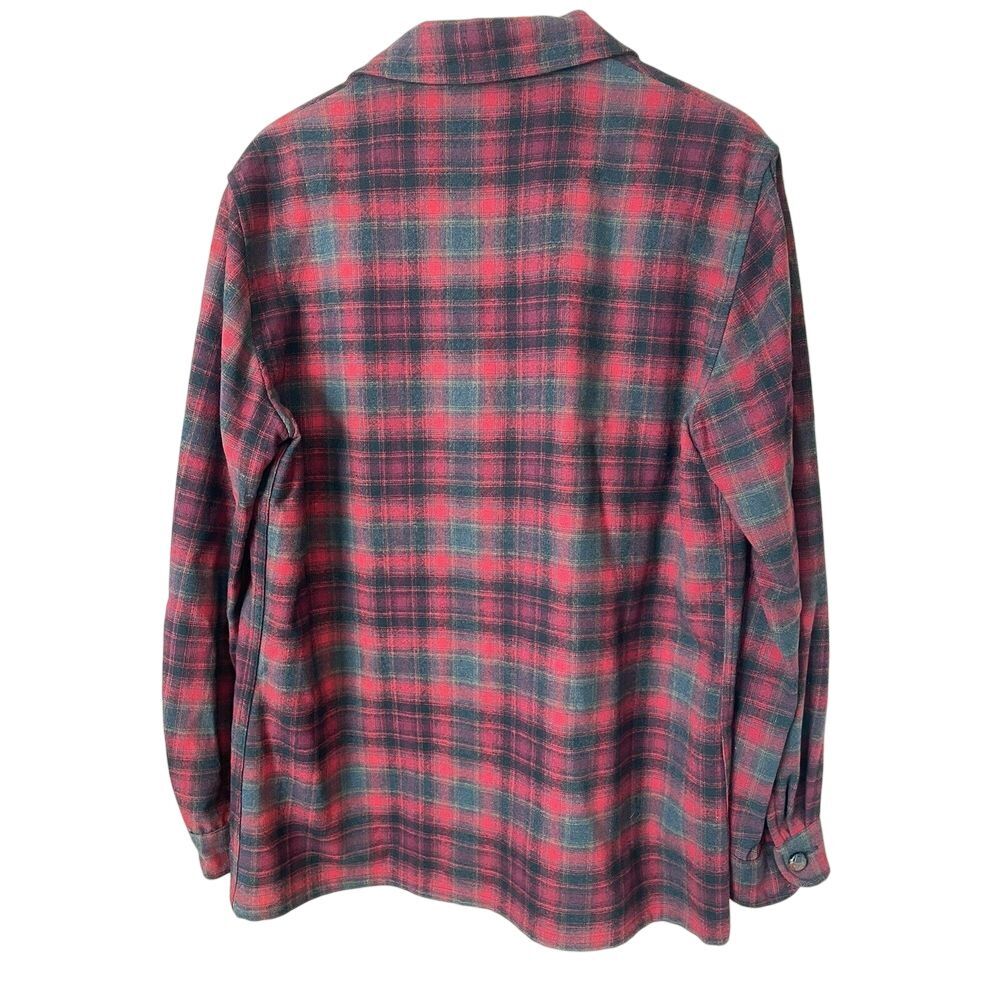 Pendleton Virgin Wool Red Shadow Plaid Vintage Ja… - image 2
